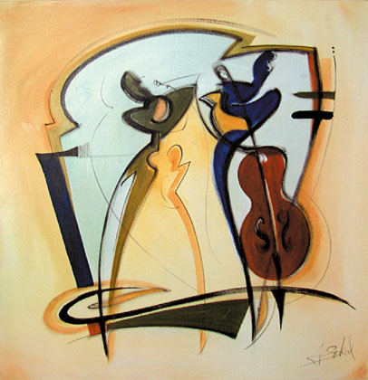 swingin painting - Alfred Gockel swingin art painting